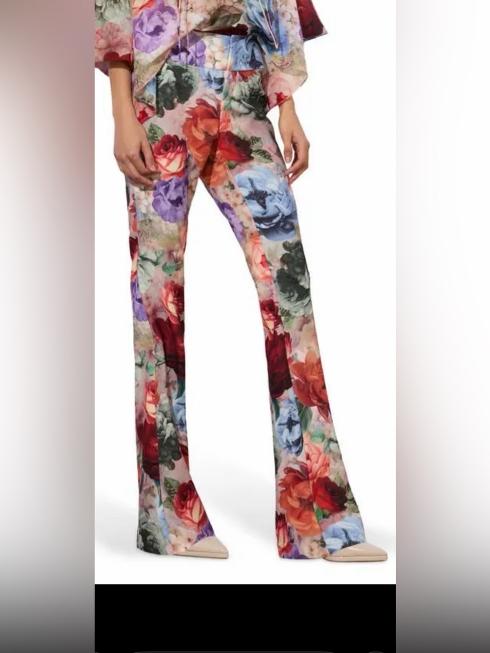 Alice + Olivia Olivia Floral Bootcut Crepe Pants - Picture 3 of 11